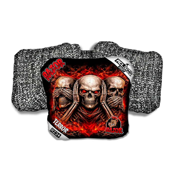 Terror COMP Omission Salt Pepper Back Cornhole Bags