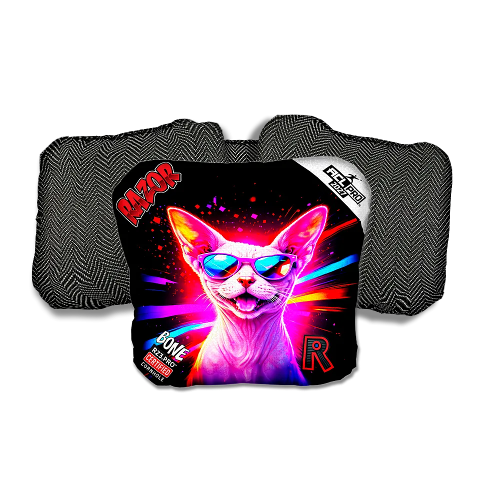 Bone PRO Phynx Party Animals Black Back Cornhole Bags