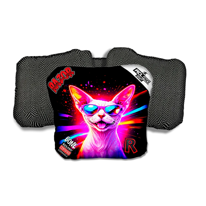 Bone PRO Phynx Party Animals Black Back Cornhole Bags