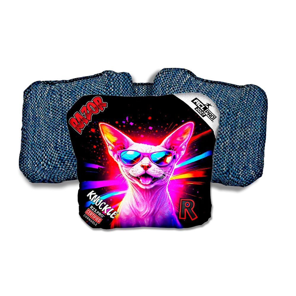 Knuckle PRO Phynx Party Animals Blue Back Cornhole Bags
