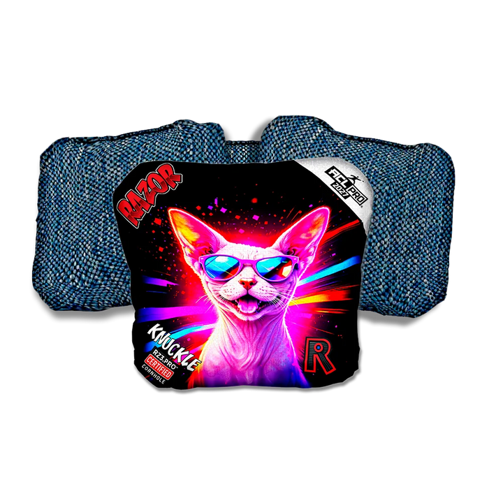 Knuckle PRO Phynx Party Animals Blue Back Cornhole Bags