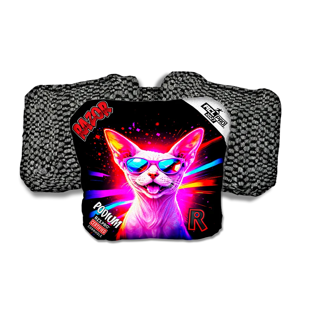 Podium PRO Phynx Party Animals Black Back Cornhole Bags