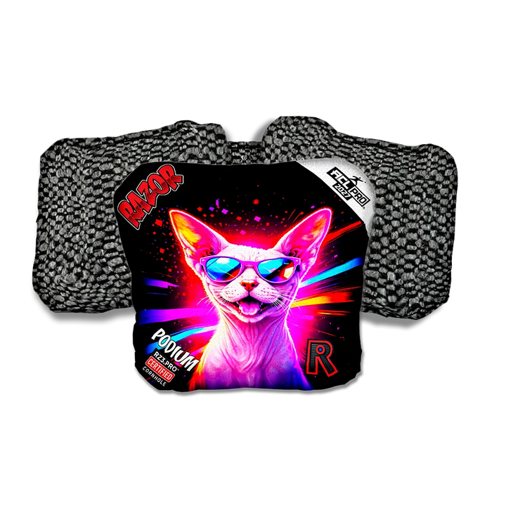 Podium PRO Phynx Party Animals Black Back Cornhole Bags