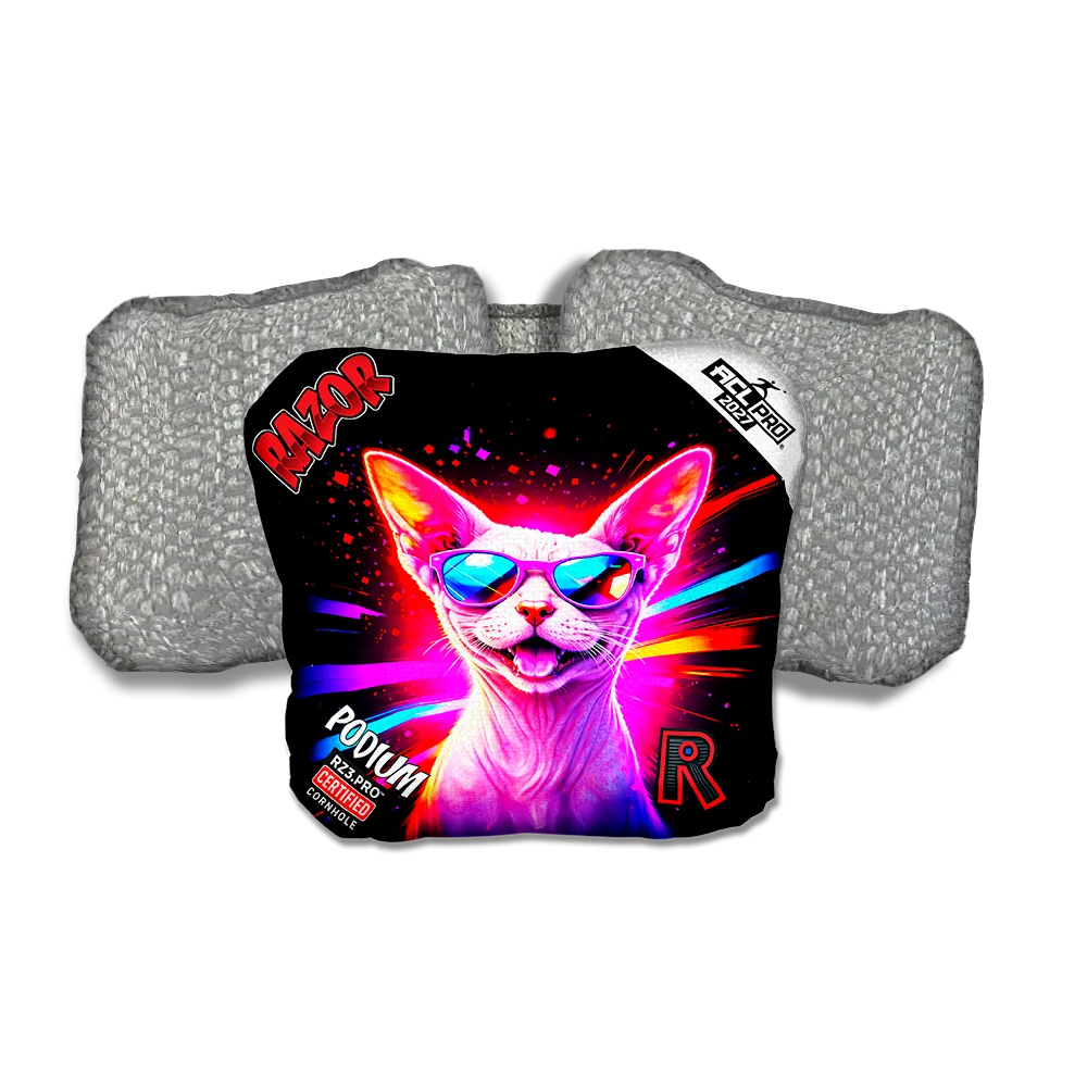 Podium PRO Phynx Party Animals Silver Back Cornhole Bags