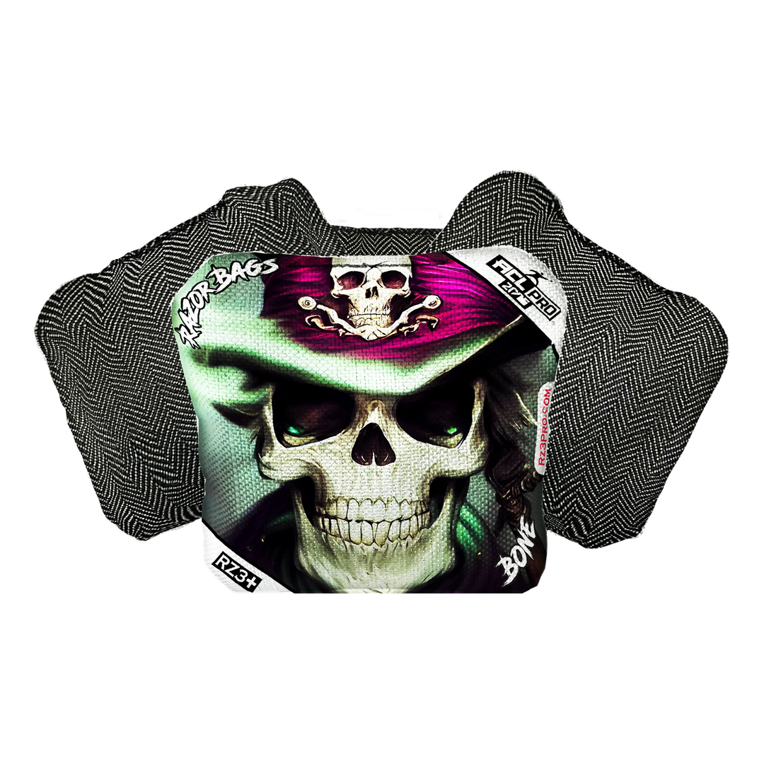 Bone | Pirate | ACL PRO Razor Cornhole Bags