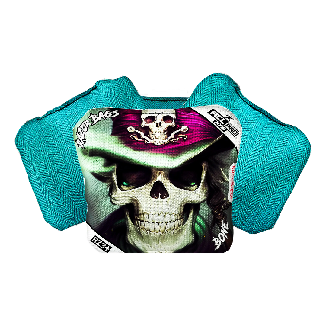 Bone | Pirate | ACL PRO Razor Cornhole Bags