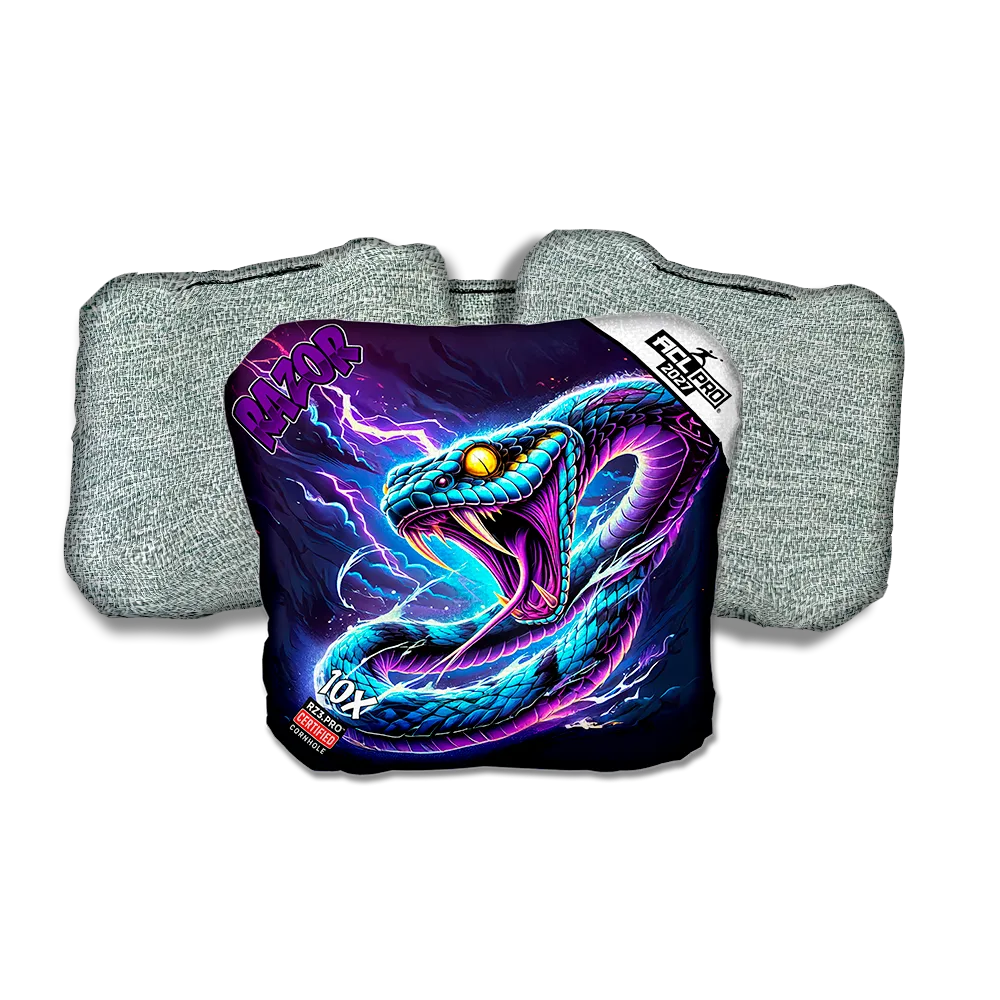 10 X PRO Pit Surge Purple Series Light Back Cornhole Bags