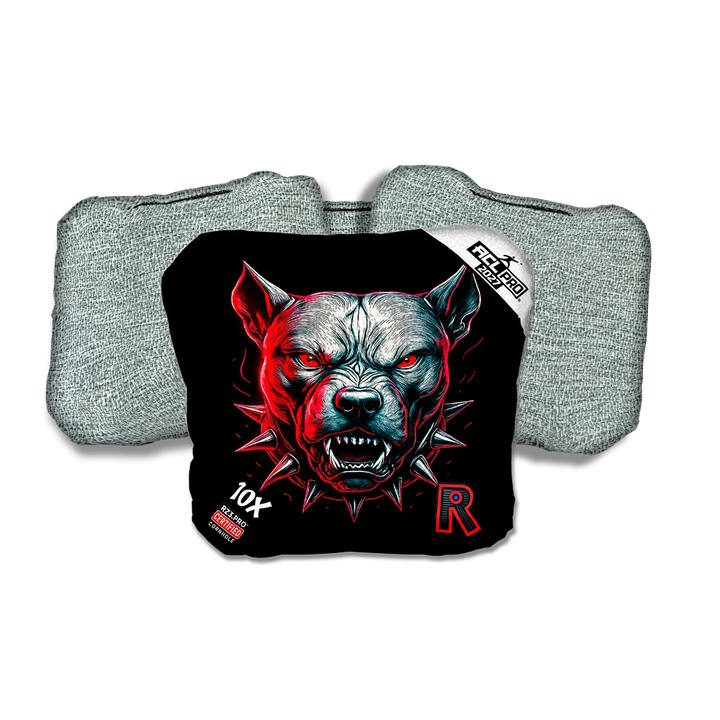10 X PRO Pitbull Black Series Light Back Cornhole Bags