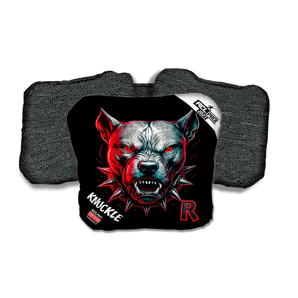 Knuckle PRO Pitbull Black Series Black Back Cornhole Bags