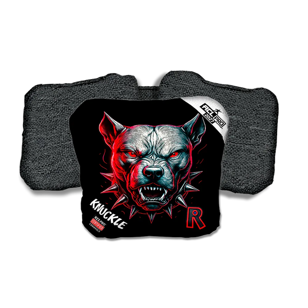 Knuckle PRO Pitbull Black Series Black Back Cornhole Bags