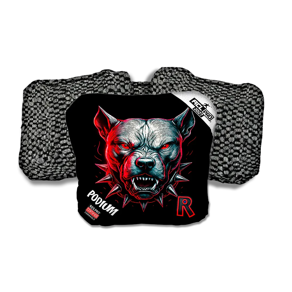 Podium PRO Pitbull Black Series Black Back Cornhole Bags