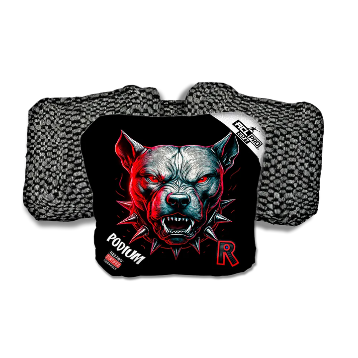 Podium PRO Pitbull Black Series Black Back Cornhole Bags