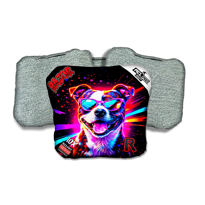 10 X PRO Pitty Party Animals Light Back Cornhole Bags