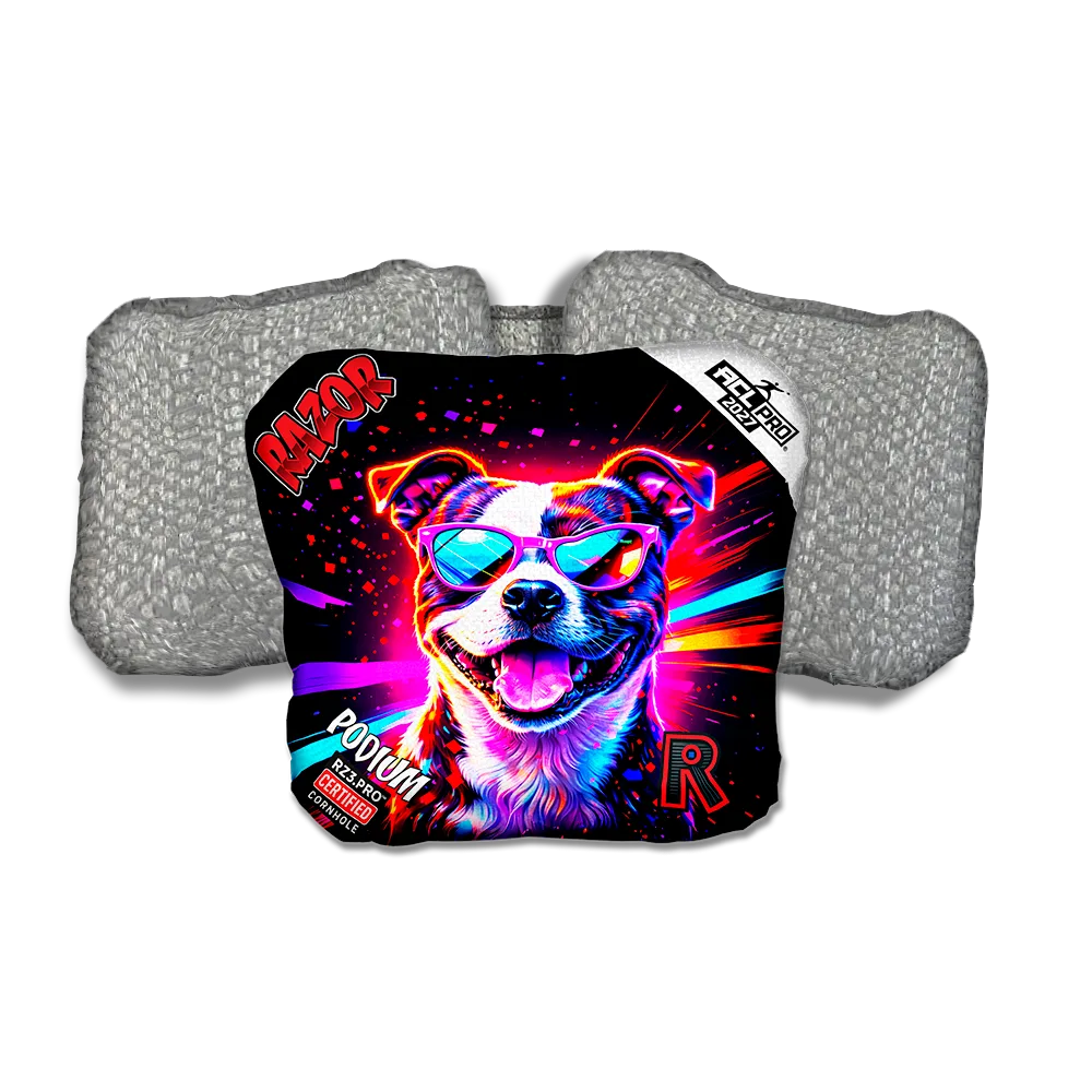 Podium PRO Pitty Party Animals Silver Back Cornhole Bags
