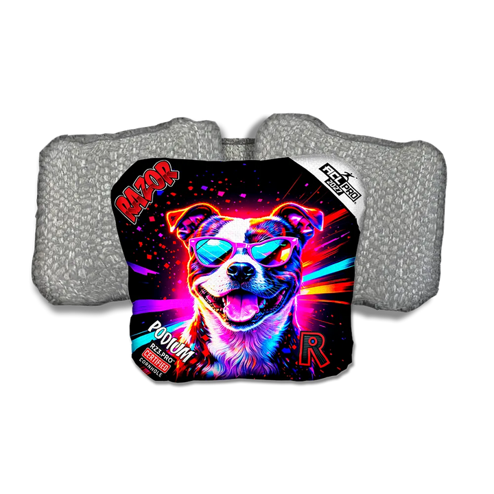 Podium PRO Pitty Party Animals Silver Back Cornhole Bags