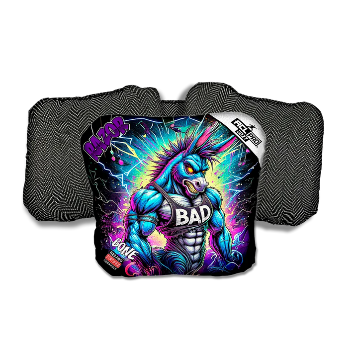 Bone PRO Power Jack Purple Series Black Back Cornhole Bags