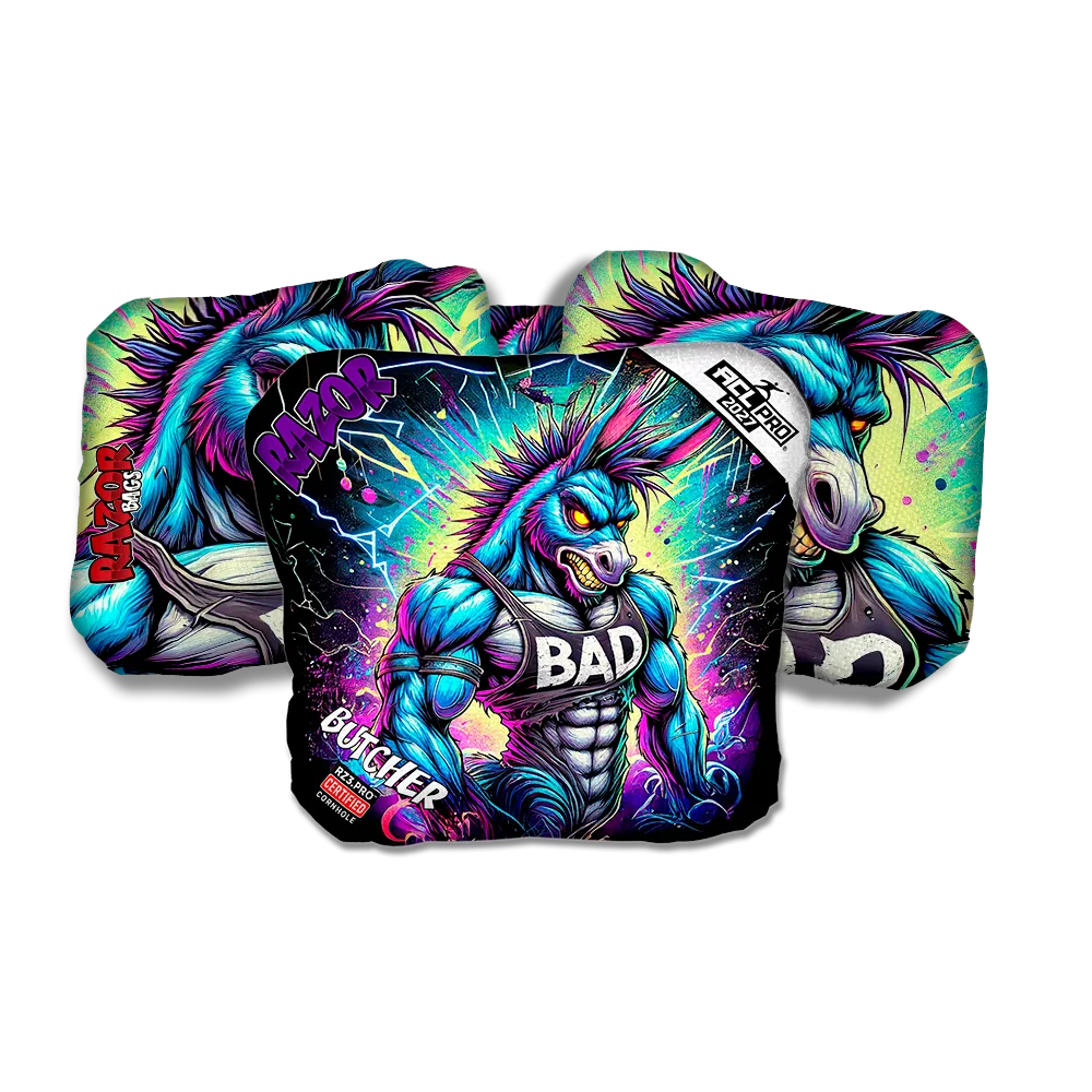 Butcher PRO Power Jack Purple Series Cornhole Bags