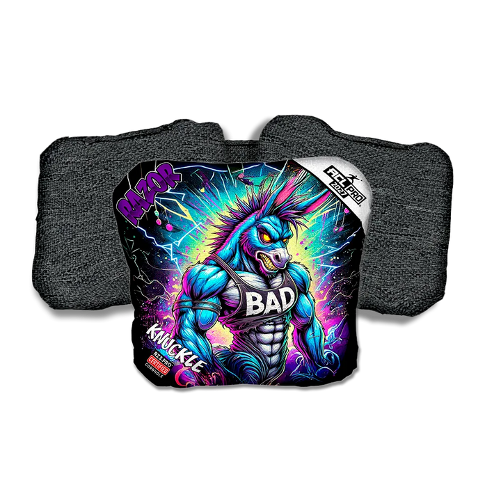 Knuckle PRO Power Jack Purple Series Black Back Cornhole Bags