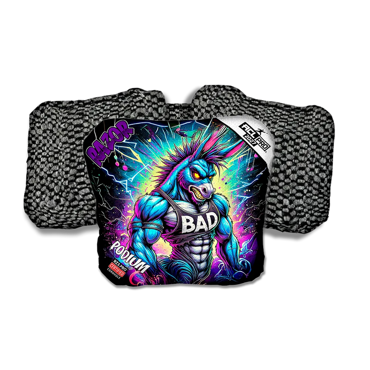 Podium PRO Power Jack Purple Series Black Back Cornhole Bags