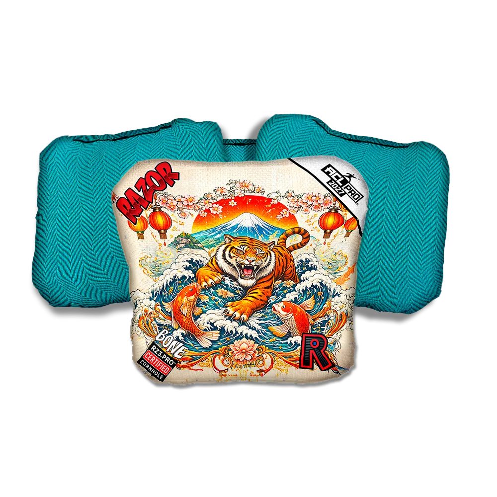 Bone PRO Prosperity Teal Back Cornhole Bags