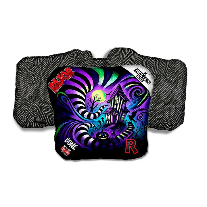Bone PRO Psycho Path Black Back Cornhole Bags