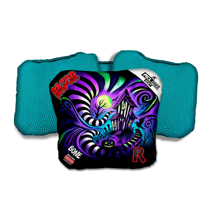 Bone PRO Psycho Path Teal Back Cornhole Bags