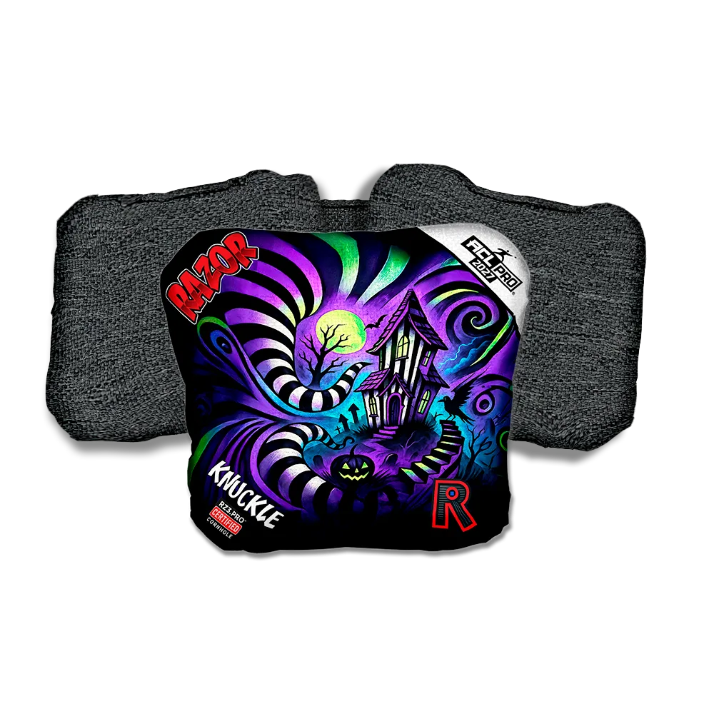 Knuckle PRO Psycho Path Black Back Cornhole Bags