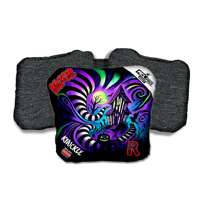 Knuckle PRO Psycho Path Black Back Cornhole Bags