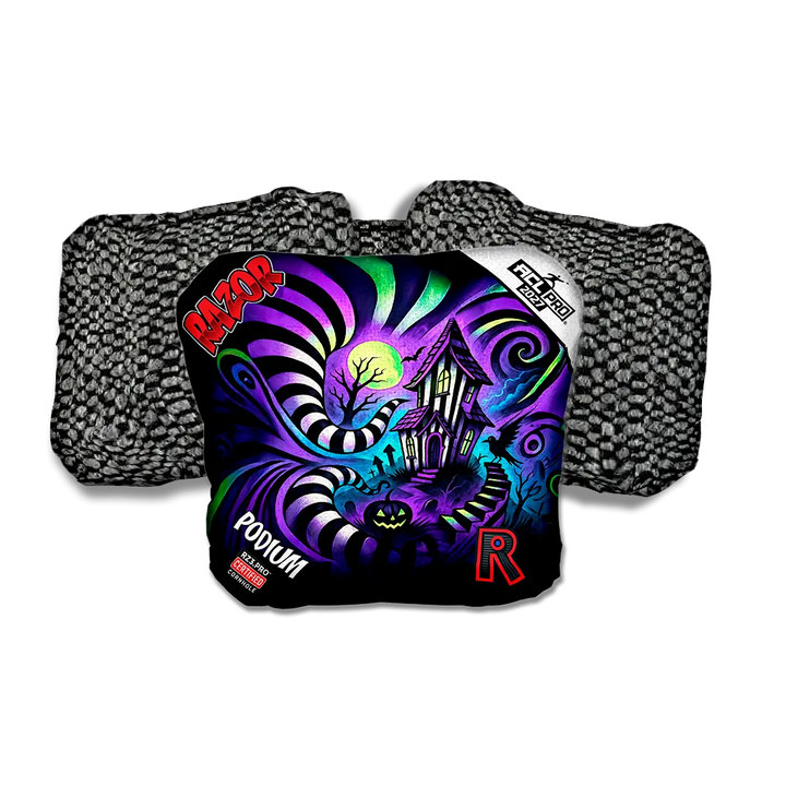Podium PRO Psycho Path Black Back Cornhole Bags