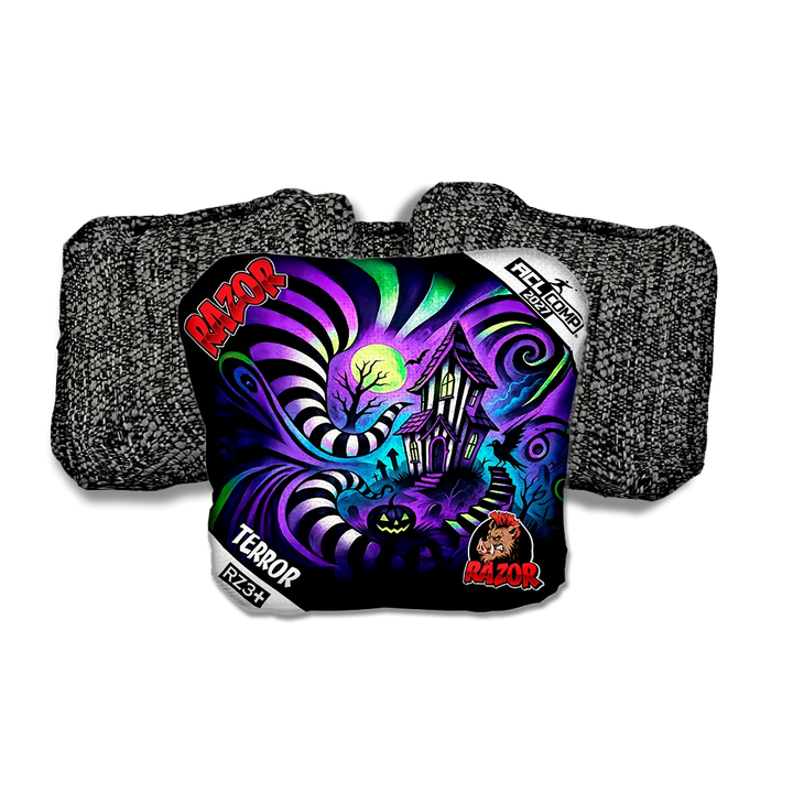 Terror COMP Psycho Path Black Back Cornhole Bags