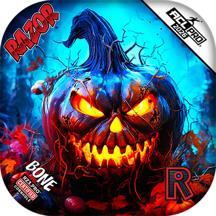 Bone | Pumpkin 1 | ACL PRO Razor Cornhole Bags