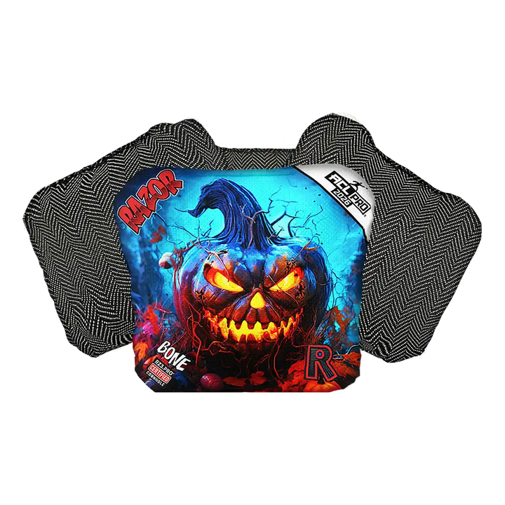 Bone | Pumpkin 1 | ACL PRO Razor Cornhole Bags