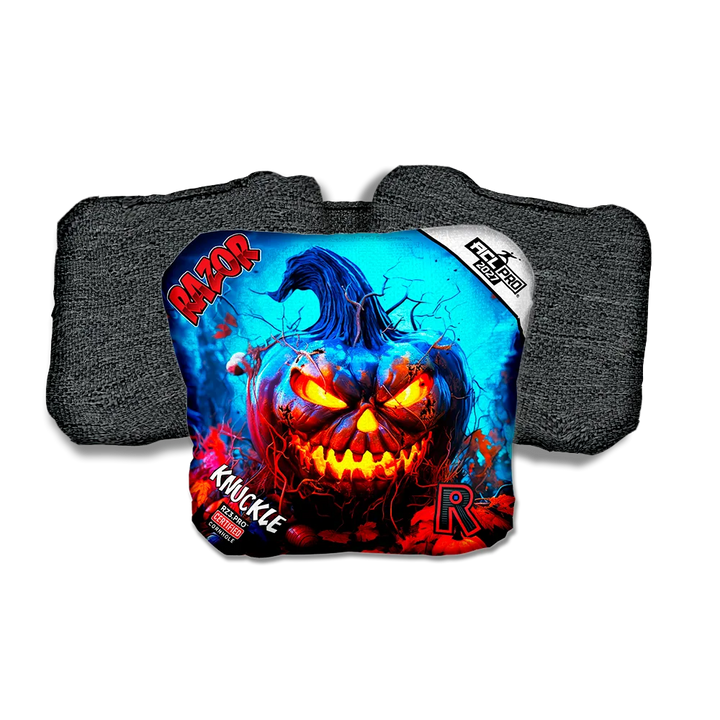 Knuckle PRO Pumpkin 1 ACL PRO Razor Cornhole Bags Black Back Cornhole Bags