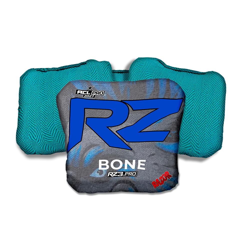 Bone PRO RZ Series Teal Back Cornhole Bags