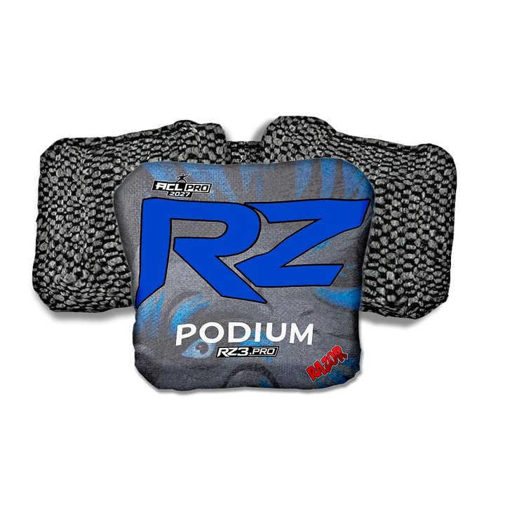 Podium PRO RZ Series Black Back Cornhole Bags