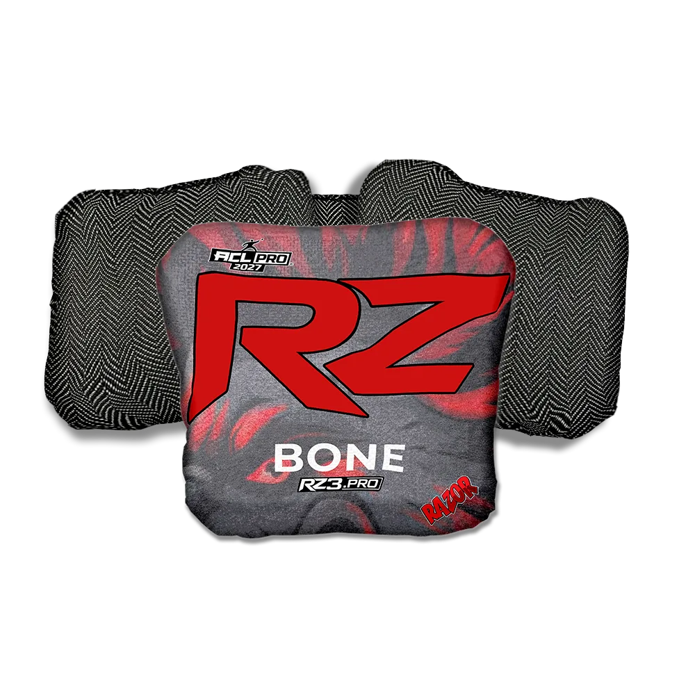 Bone PRO RZ Series Black Back Cornhole Bags
