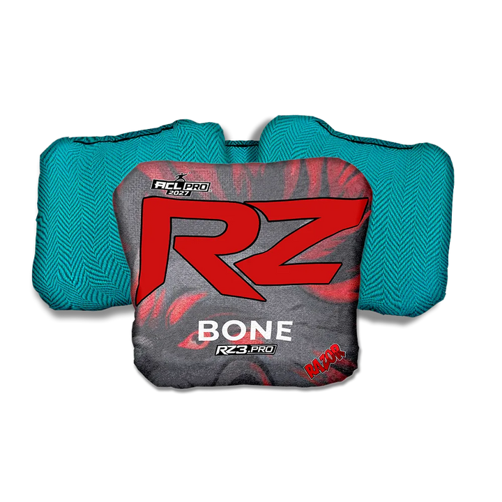 Bone PRO RZ Series Teal Back Cornhole Bags