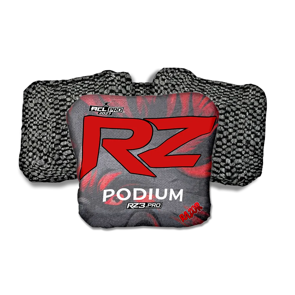 Podium PRO RZ Series Black Back Cornhole Bags