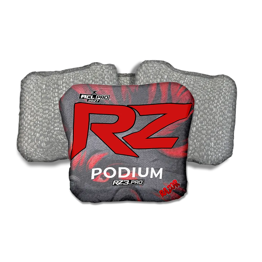 Podium PRO RZ Series Silver Back Cornhole Bags