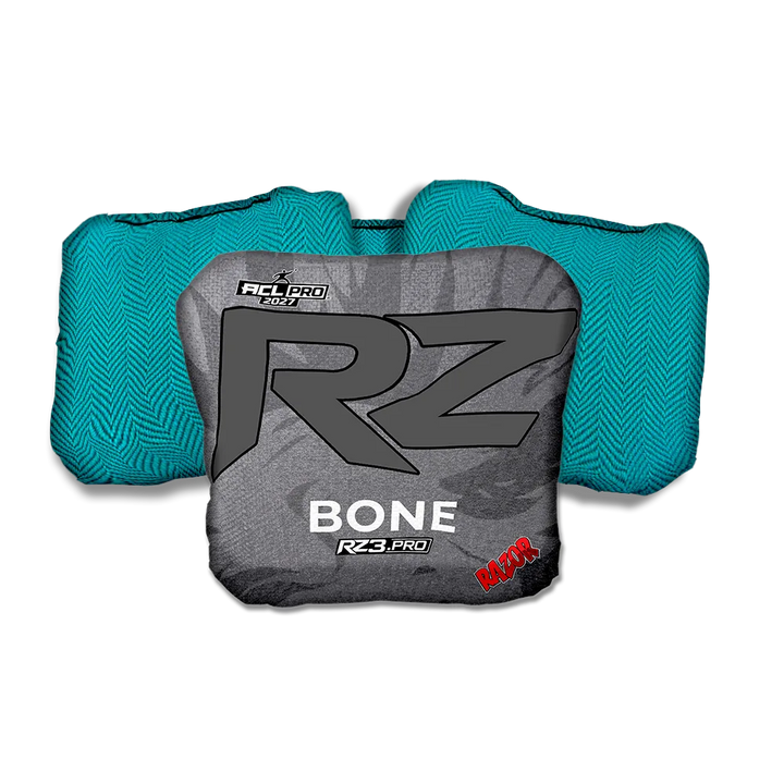 Bone PRO RZ Series Teal Back Cornhole Bags