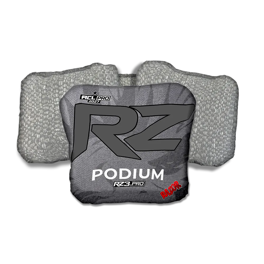 Podium PRO RZ Series Silver Back Cornhole Bags