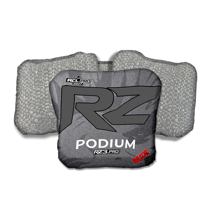 Podium PRO RZ Series Silver Back Cornhole Bags