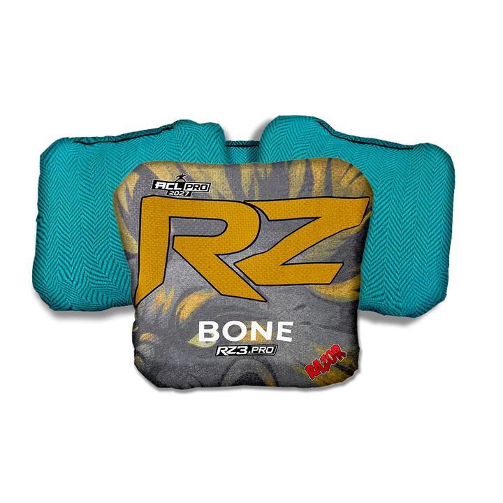 Bone PRO RZ Series Teal Back Cornhole Bags