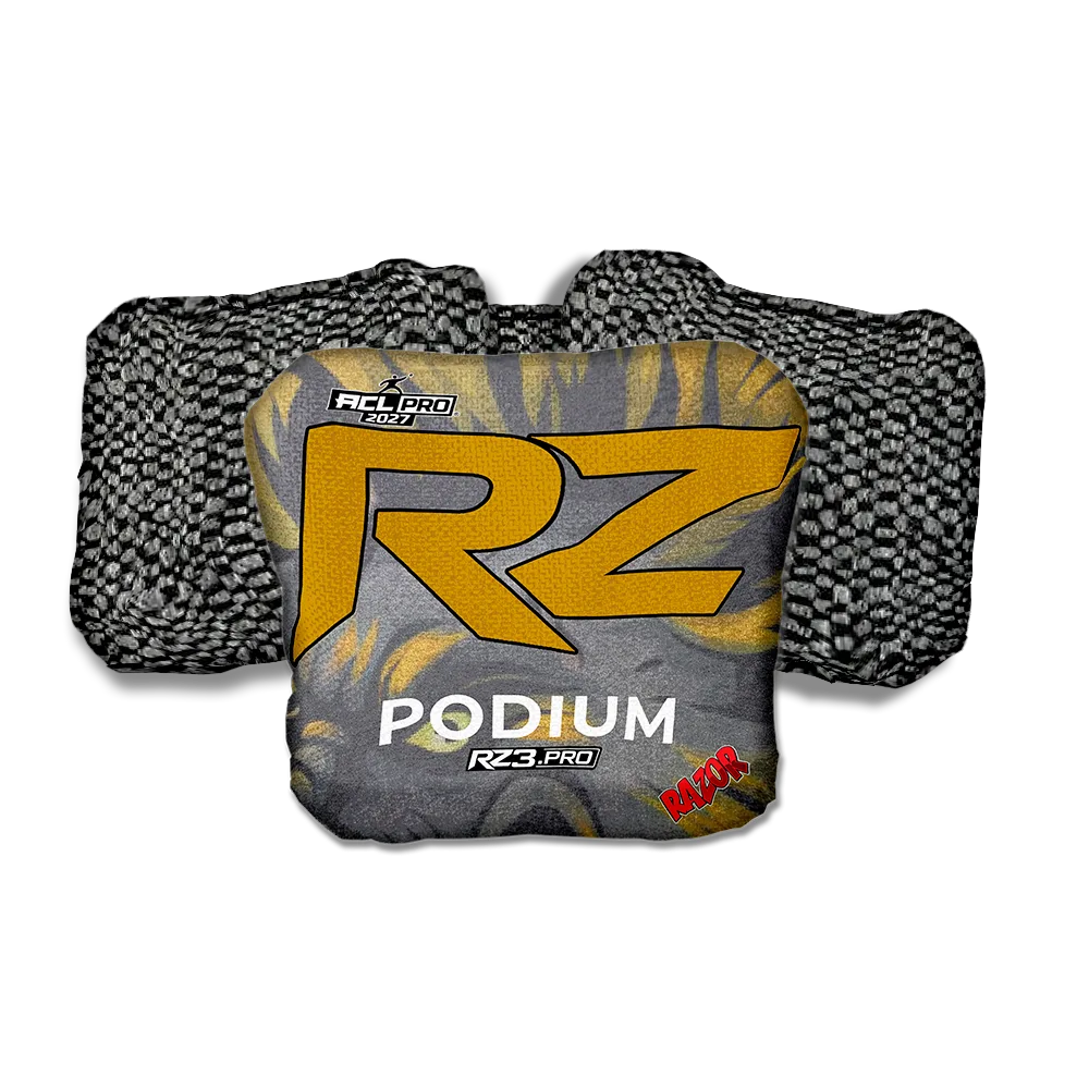 Podium PRO RZ Series Black Back Cornhole Bags