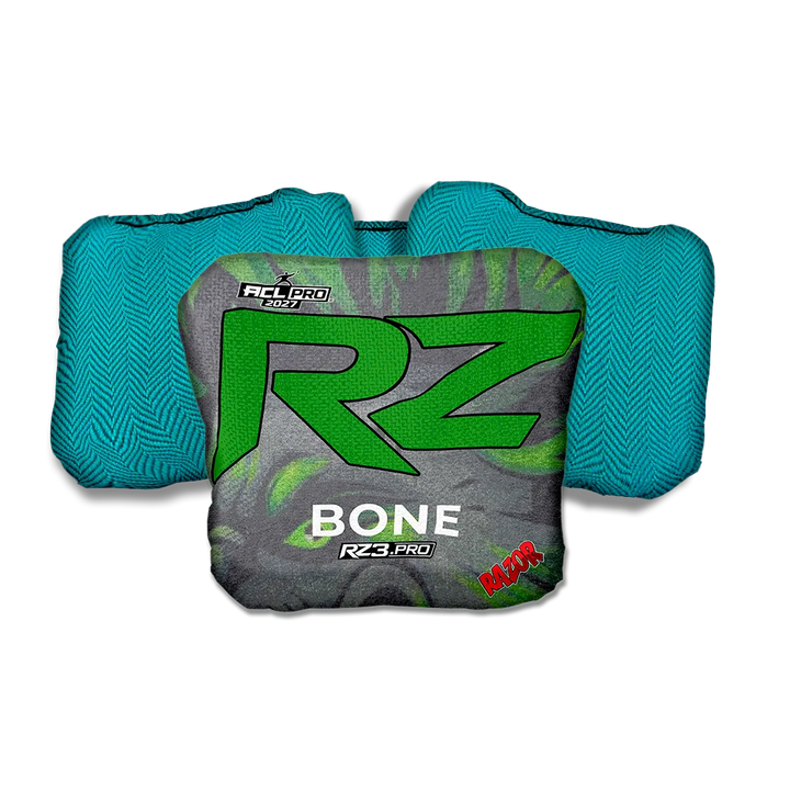 Bone PRO RZ Series Teal Back Cornhole Bags