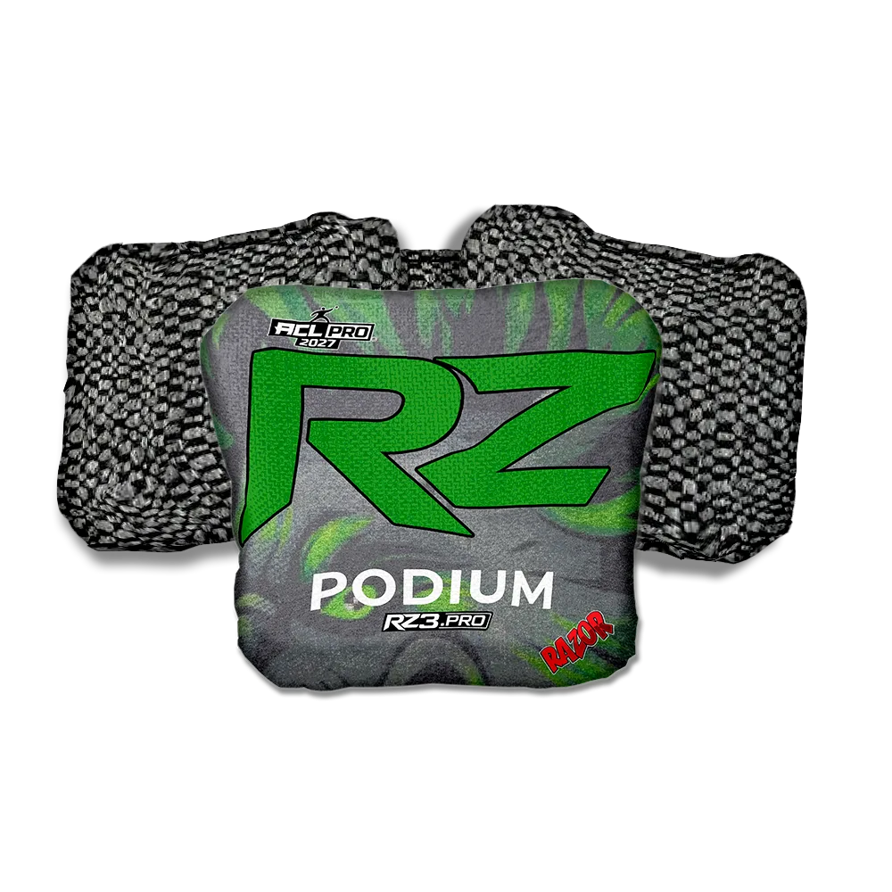 Podium PRO RZ Series Black Back Cornhole Bags