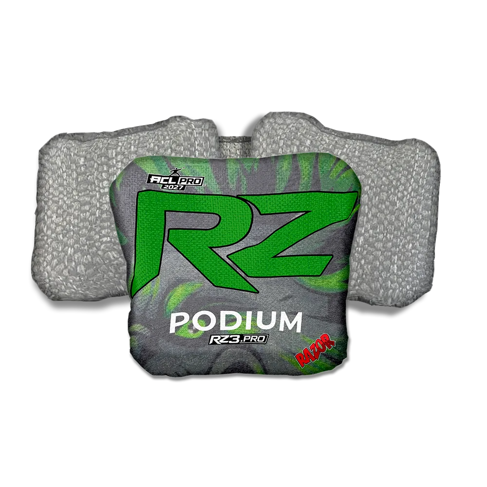 Podium PRO RZ Series Silver Back Cornhole Bags
