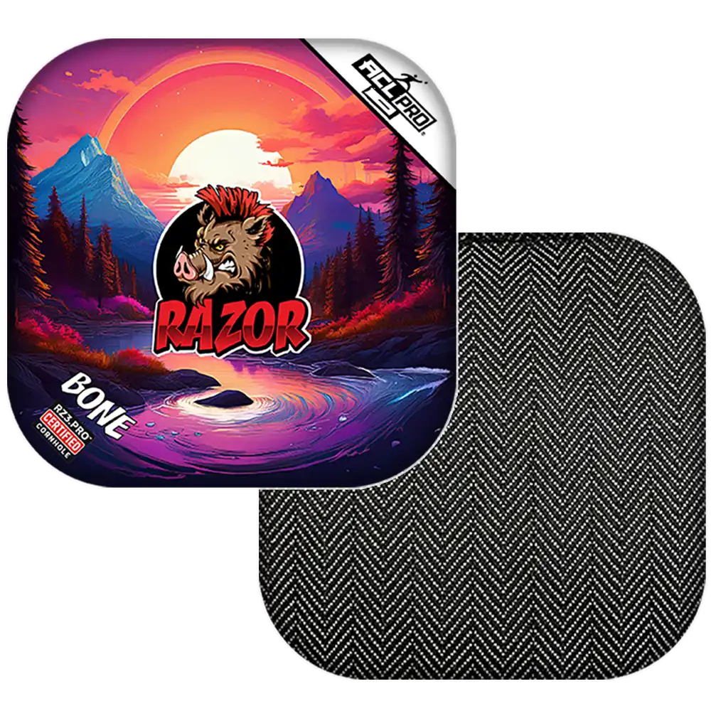 Bone | Sunset | ACL PRO Razor Cornhole Bags