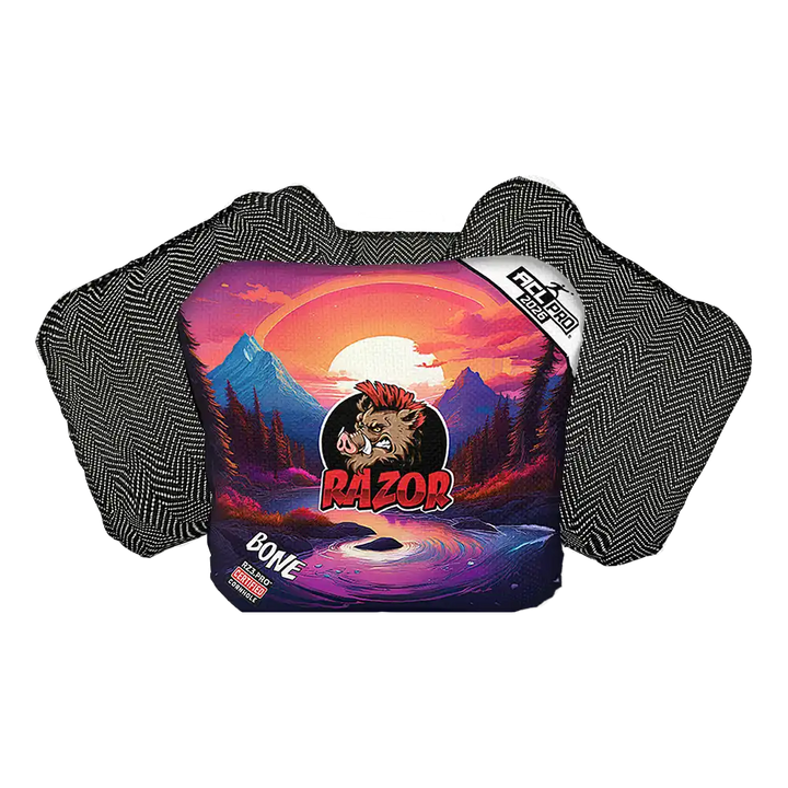 Bone | Sunset | ACL PRO Razor Cornhole Bags