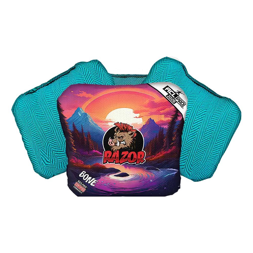 Bone | Sunset | ACL PRO Razor Cornhole Bags